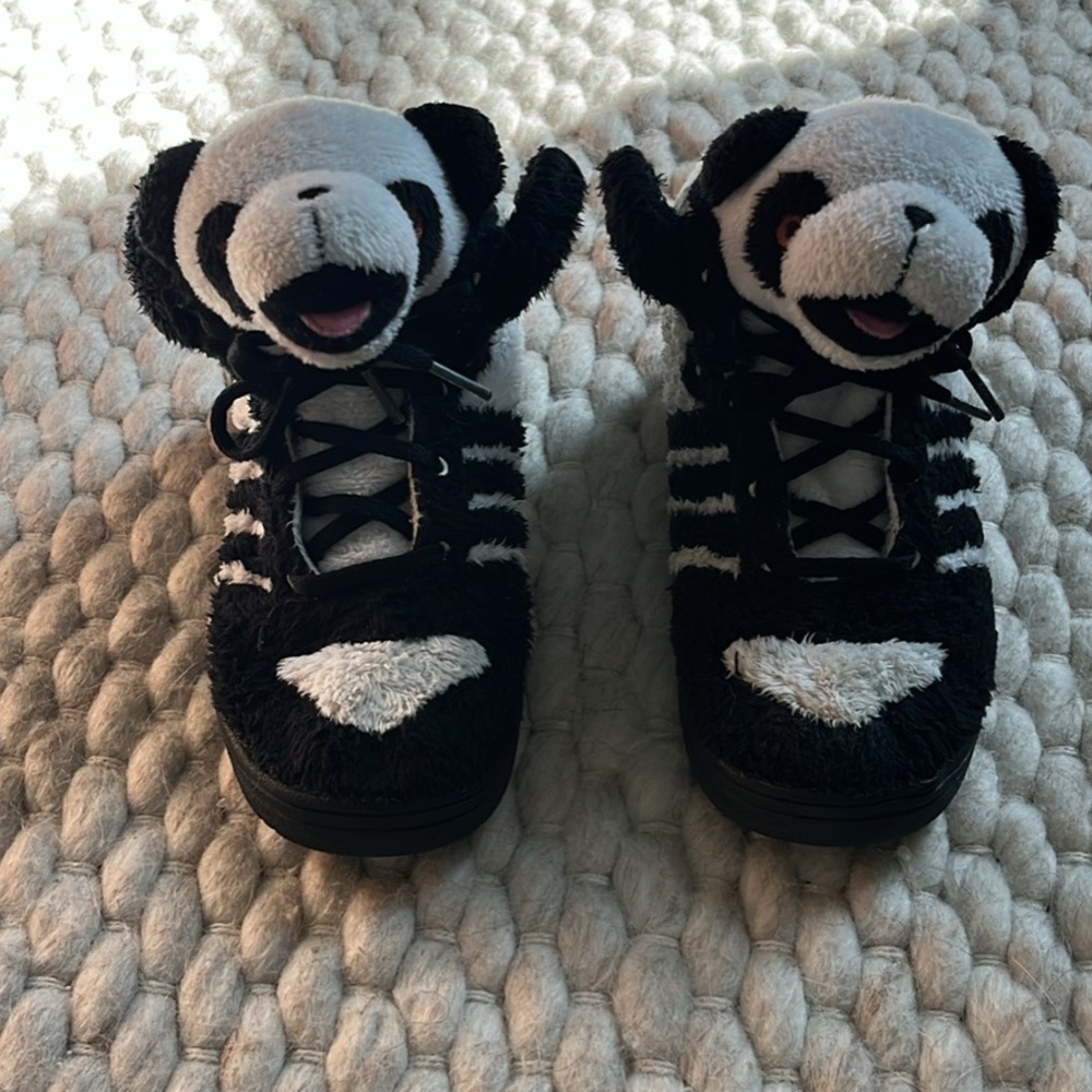 Jeremy Scott + Adidas Panda Bear Sneakers US 10K